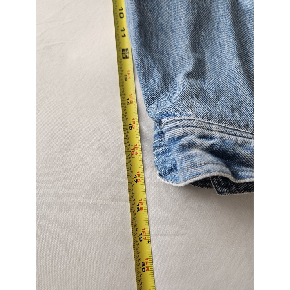 Madewell Denim Shorts Romper Long Sleeve Button-Up Jumpsuit XL - Picture 16 of 16